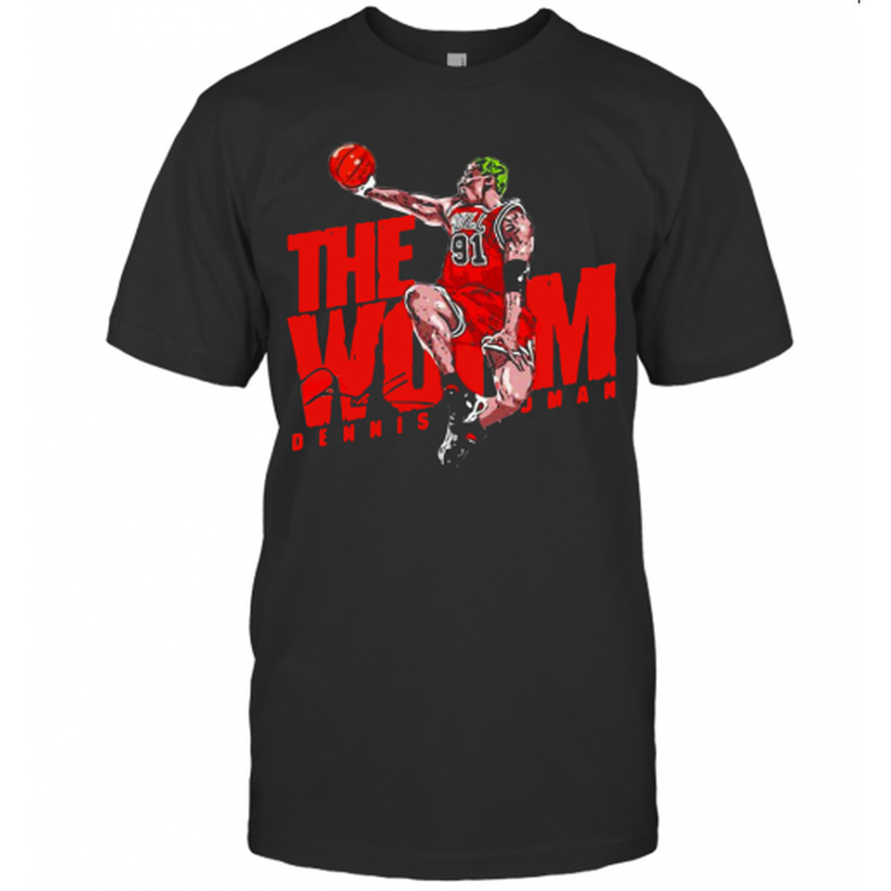 The Wom 91 Dennis Rodman Chicago Bulls Signature T-Shirt